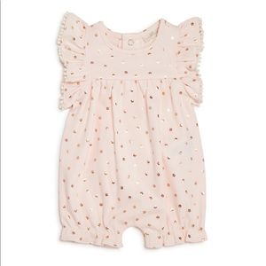 Miniclasix blush + rose gold romper